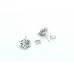 Stud Earrings Silver 925 Sterling Women Pearl Marcasite Stone Handmade Gift B649
